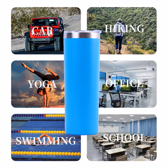 Customized Double Wall Sublimation Blank Skinny Tumbler with Logo