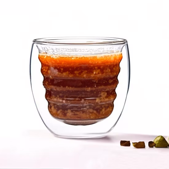 Transparent Double Wall Latte Glass Cup Coffee Mug for Tea Wine Water Drinking Borosilicate Glass Cup Glassware for Chiller Frosty Frozen Ice Beer Glass Tea Mug