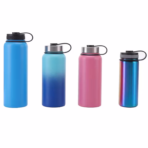 Hydro Flask Boraccha ウォーターボトル 広口 32 オンス ウォーターボトル 二重壁ステンレススチール断熱魔法瓶とフラスコ